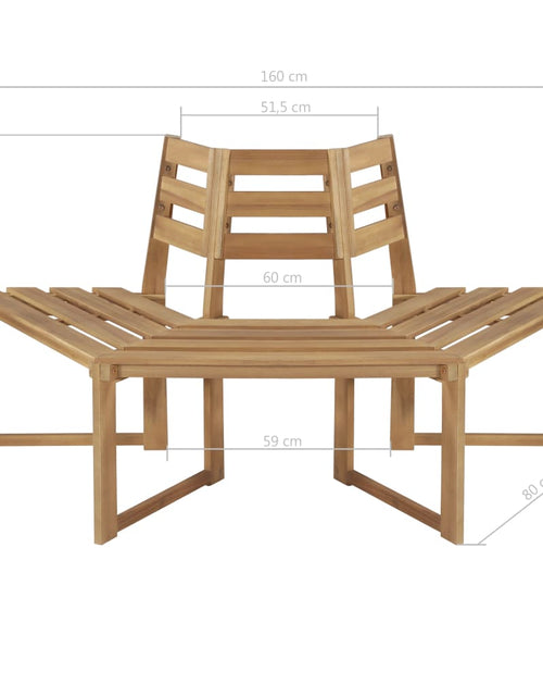 Încărcați imaginea în vizualizatorul Galerie, Bancă de copac semihexagonală 160 cm lemn masiv de acacia - Lando
