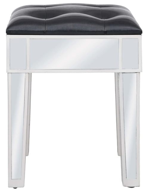 Загрузите изображение в средство просмотра галереи, Masă de toaletă tip oglindă cu scaun, MDF și sticlă - Lando

