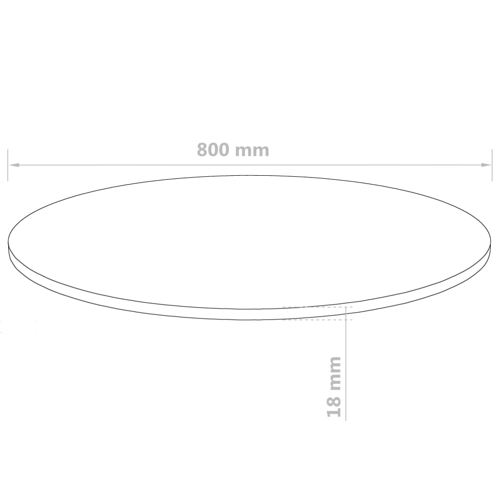 Blat de masă rotund, MDF, 800 x 18 mm - Lando