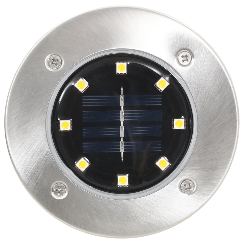 Lămpi solare pentru sol, 8 buc., cu LED-uri, lumină albă Lando - Lando