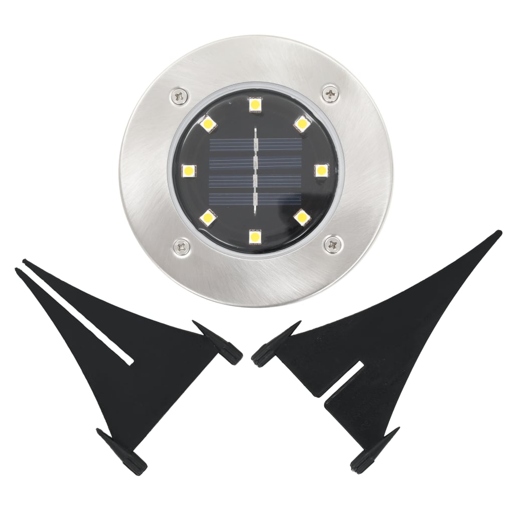 Lămpi solare pentru sol, 8 buc., cu LED-uri, lumină albă Lando - Lando