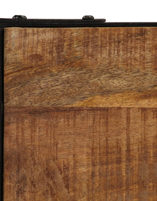 Încărcați imaginea în vizualizatorul Galerie, Masa de bucătărie, 120 cm, lemn masiv mango nefinisat și oțel - Lando
