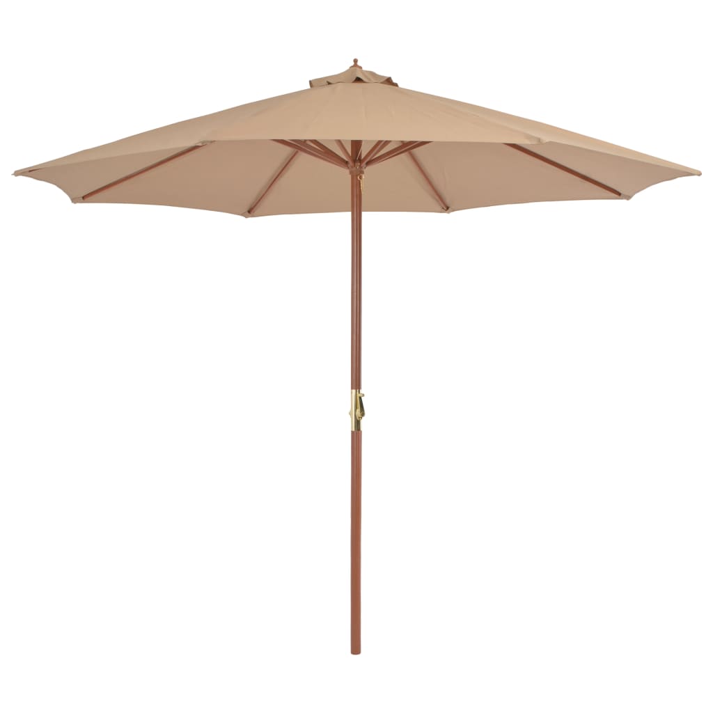 Umbrelă soare de exterior, stâlp metalic, 300 cm, gri taupe Lando - Lando