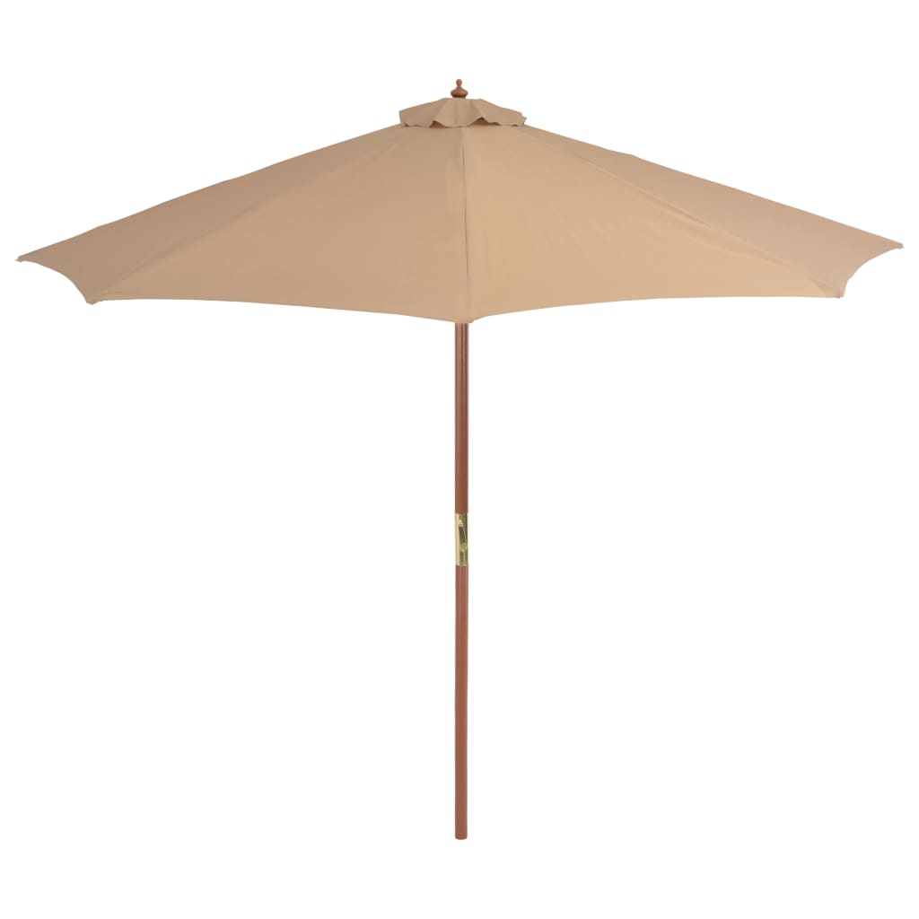 Umbrelă soare de exterior, stâlp metalic, 300 cm, gri taupe Lando - Lando