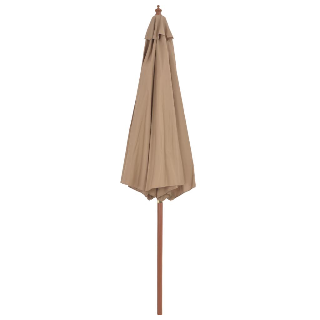 Umbrelă soare de exterior, stâlp metalic, 300 cm, gri taupe Lando - Lando