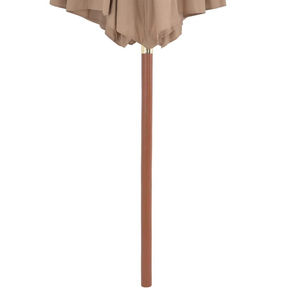 Umbrelă soare de exterior, stâlp metalic, 300 cm, gri taupe Lando - Lando