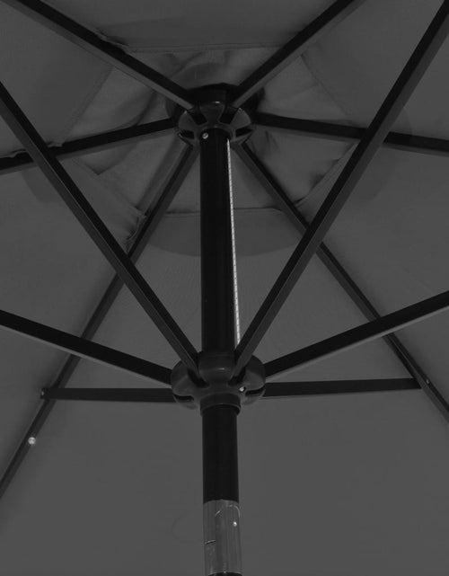 Încărcați imaginea în vizualizatorul Galerie, Umbrelă de soare exterior cu LED &amp; stâlp de oțel antracit 300cm Lando - Lando
