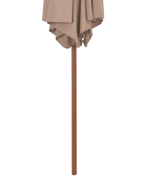 Загрузите изображение в средство просмотра галереи, Umbrelă de soare de exterior cu stâlp din lemn, taupe, 270 cm Lando - Lando
