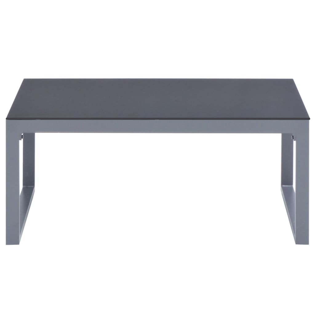 Set mobilier de grădină cu perne 3 piese negru aluminiu Lando - Lando