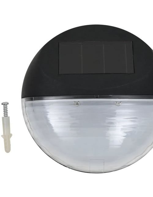 Загрузите изображение в средство просмотра галереи, Lămpi solare de exterior cu LED-uri, 12 buc., negru, rotund Lando - Lando
