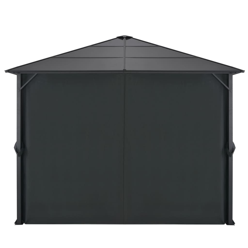 Pavilion cu perdea, negru, 3 x 3 m, aluminiu Lando - Lando