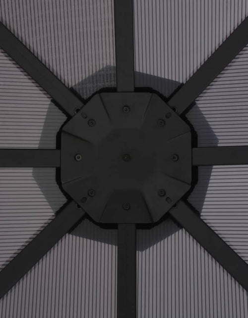 Загрузите изображение в средство просмотра галереи, Pavilion cu perdea, negru, 3 x 3 m, aluminiu Lando - Lando
