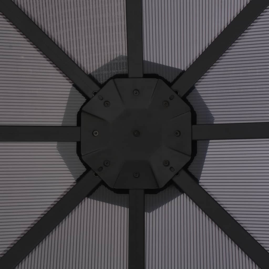Pavilion cu perdea, negru, 3 x 3 m, aluminiu Lando - Lando