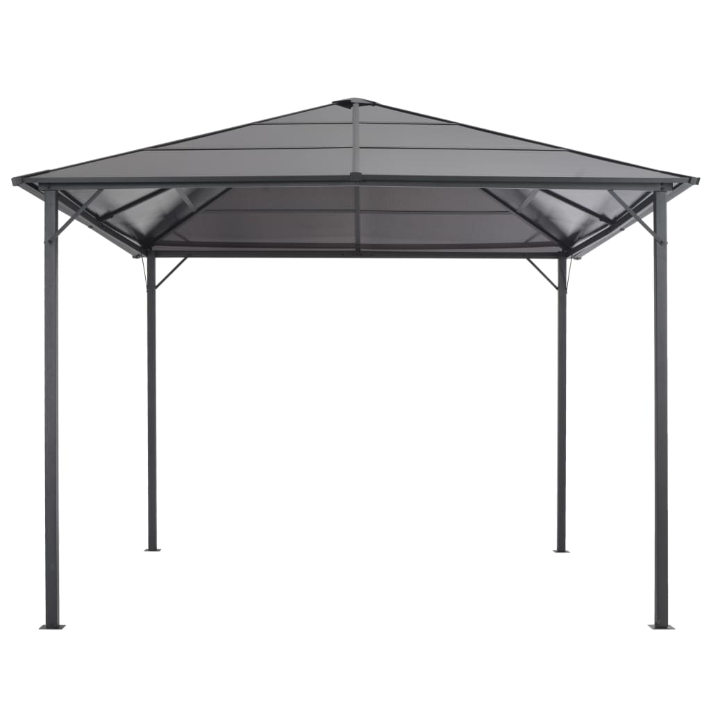 Pavilion cu acoperiș, negru, 3 x 3 m, aluminiu Lando - Lando