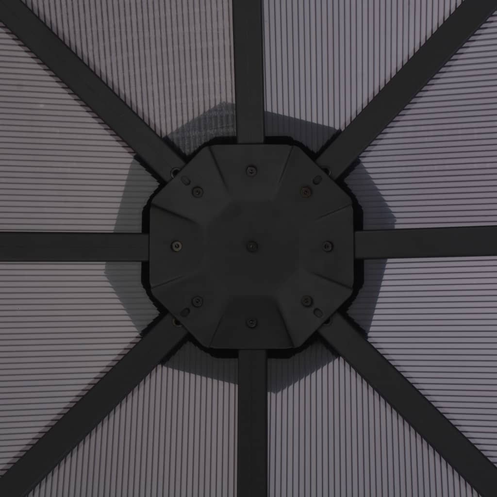 Pavilion cu acoperiș, negru, 3 x 3 m, aluminiu Lando - Lando