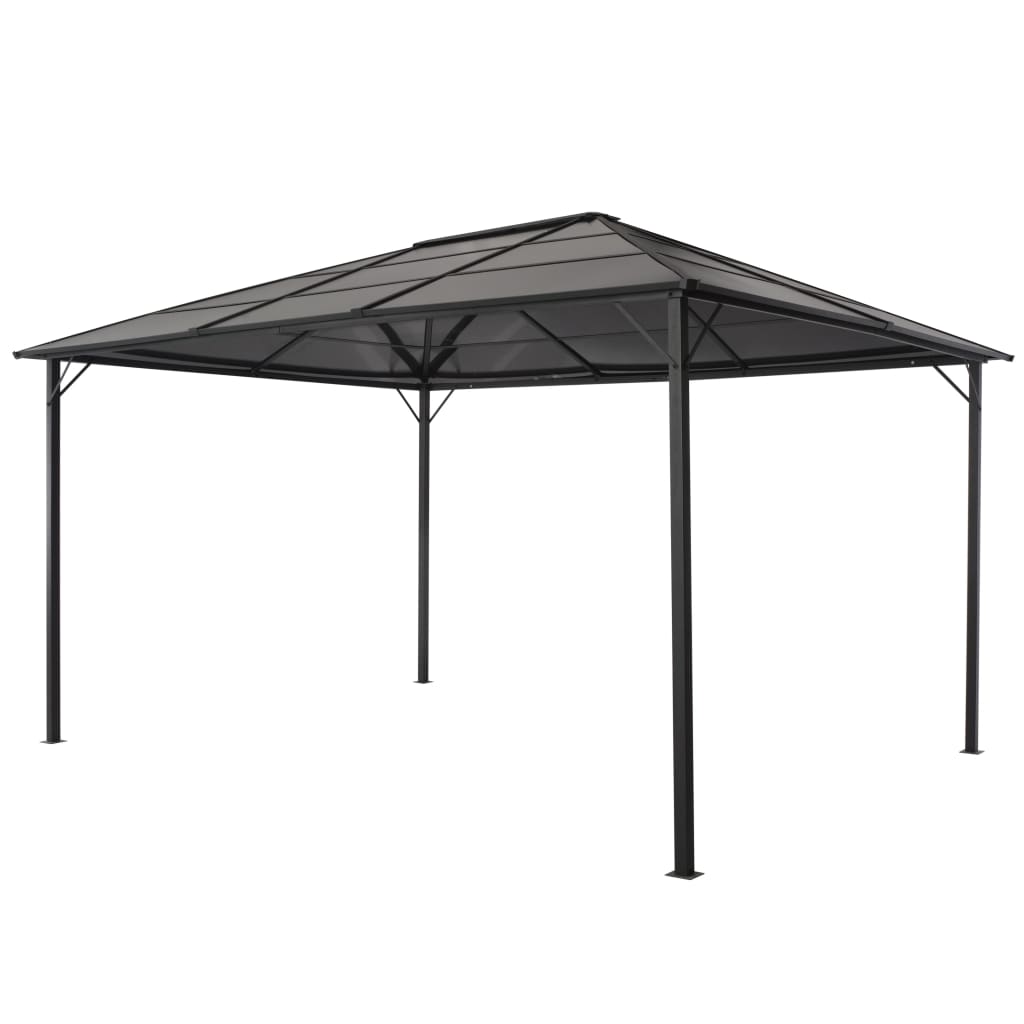 Pavilion cu acoperiș, negru, 4 x 3 x 2,6 m, aluminiu Lando - Lando