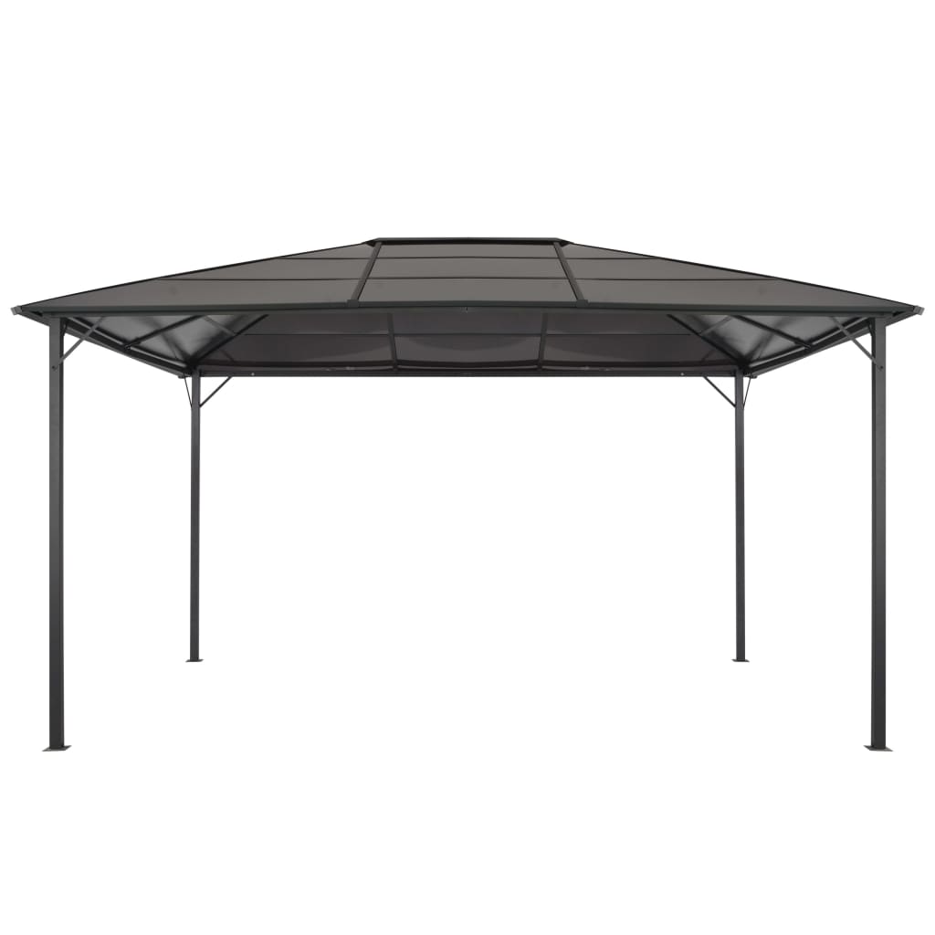 Pavilion cu acoperiș, negru, 4 x 3 x 2,6 m, aluminiu Lando - Lando