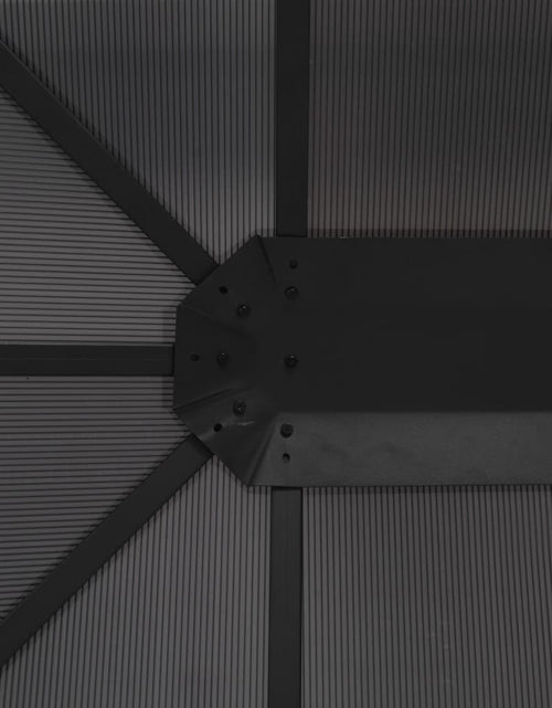 Загрузите изображение в средство просмотра галереи, Pavilion cu acoperiș, negru, 4 x 3 x 2,6 m, aluminiu Lando - Lando
