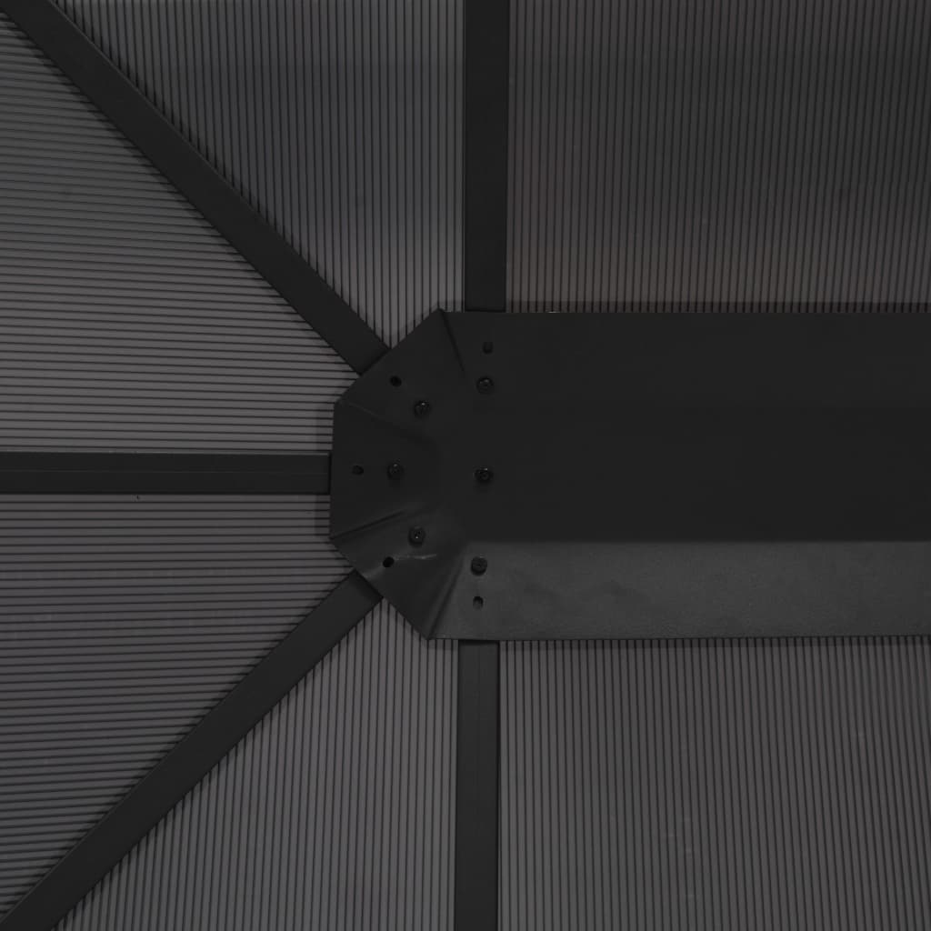 Pavilion cu acoperiș, negru, 4 x 3 x 2,6 m, aluminiu Lando - Lando