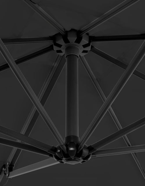 Încărcați imaginea în vizualizatorul Galerie, Umbrelă suspendată cu stâlp din aluminiu, antracit, 250x250 cm - Lando

