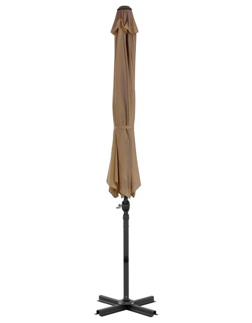 Încărcați imaginea în vizualizatorul Galerie, Umbrelă suspendată cu stâlp din aluminiu, gri taupe, 300 cm Lando - Lando

