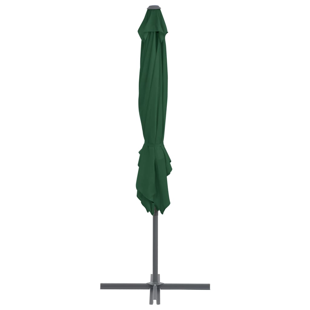 Umbrelă suspendată cu stâlp din oțel, verde, 250 x 250 cm Lando - Lando