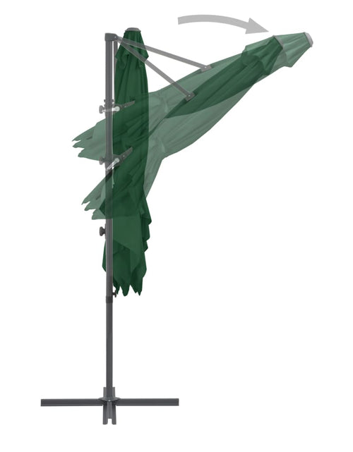 Încărcați imaginea în vizualizatorul Galerie, Umbrelă suspendată cu stâlp din oțel, verde, 250 x 250 cm Lando - Lando
