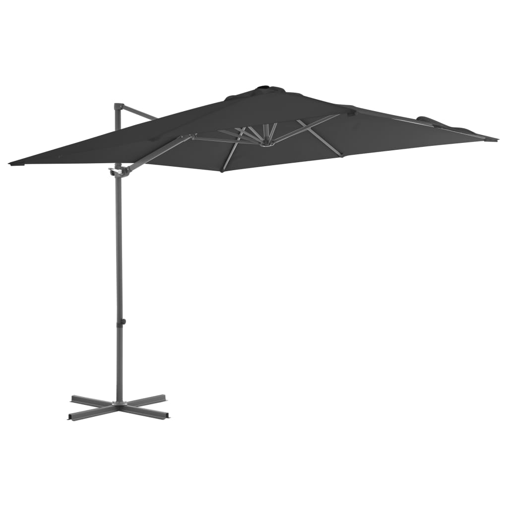 Umbrelă suspendată cu stâlp din oțel, antracit, 250x250 cm Lando - Lando