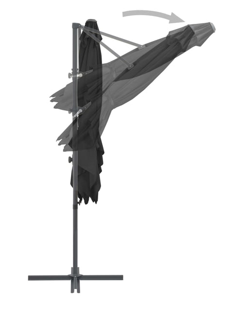 Încărcați imaginea în vizualizatorul Galerie, Umbrelă suspendată cu stâlp din oțel, antracit, 250x250 cm Lando - Lando
