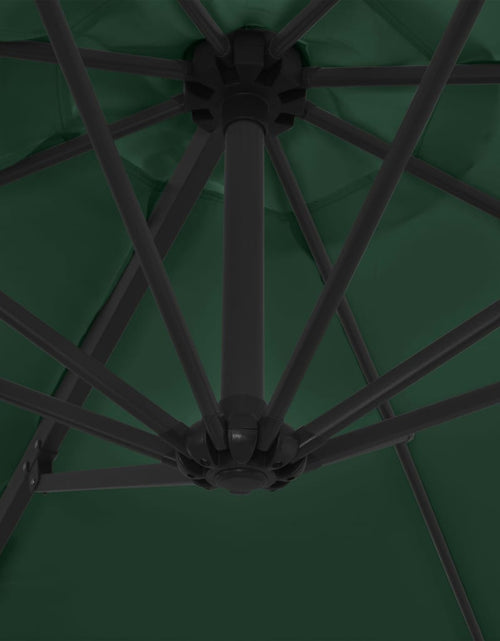 Загрузите изображение в средство просмотра галереи, Umbrelă suspendată cu stâlp din oțel, verde, 300 cm - Lando

