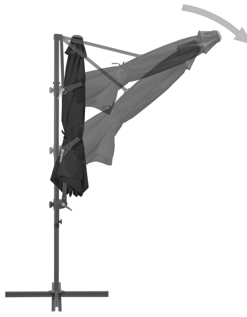 Încărcați imaginea în vizualizatorul Galerie, Umbrelă suspendată cu stâlp din oțel, antracit, 300 cm Lando - Lando
