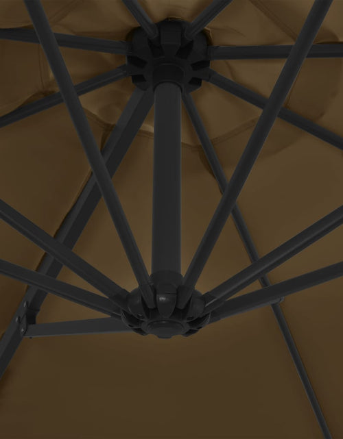 Încărcați imaginea în vizualizatorul Galerie, Umbrelă suspendată cu stâlp din oțel, gri taupe, 300 cm Lando - Lando
