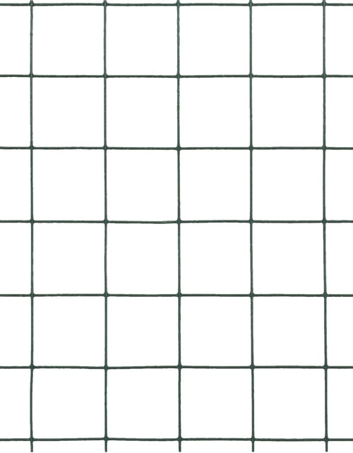 Загрузите изображение в средство просмотра галереи, Plasă de sârmă găini, verde, 25 x 1,5 m, oțel cu înveliș PVC - Lando
