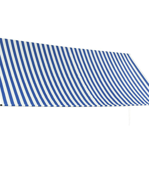 Загрузите изображение в средство просмотра галереи, Copertină retractabilă, albastru și alb, 350 x 150 cm Lando - Lando
