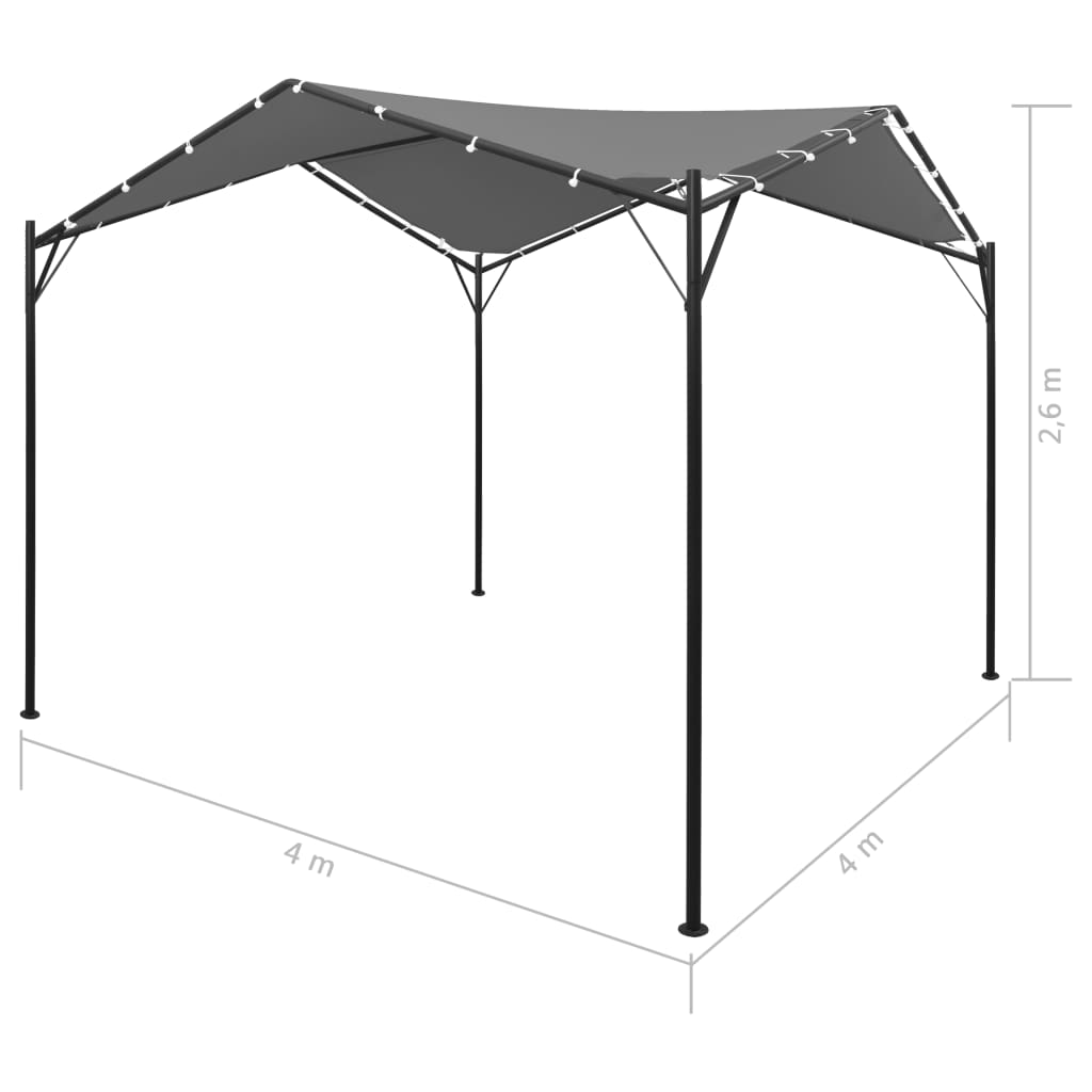 Pavilion, antracit, 4 x 4 m Lando - Lando