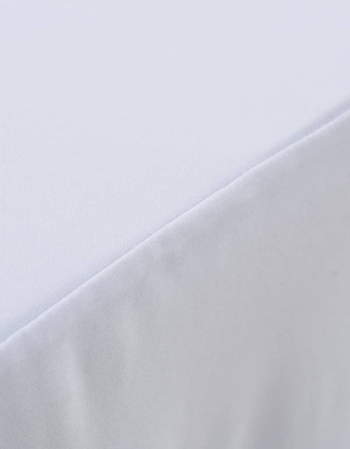 Загрузите изображение в средство просмотра галереи, Huse elastice de masă cu fustă, 2 buc., alb, 243x76x74 cm Lando - Lando
