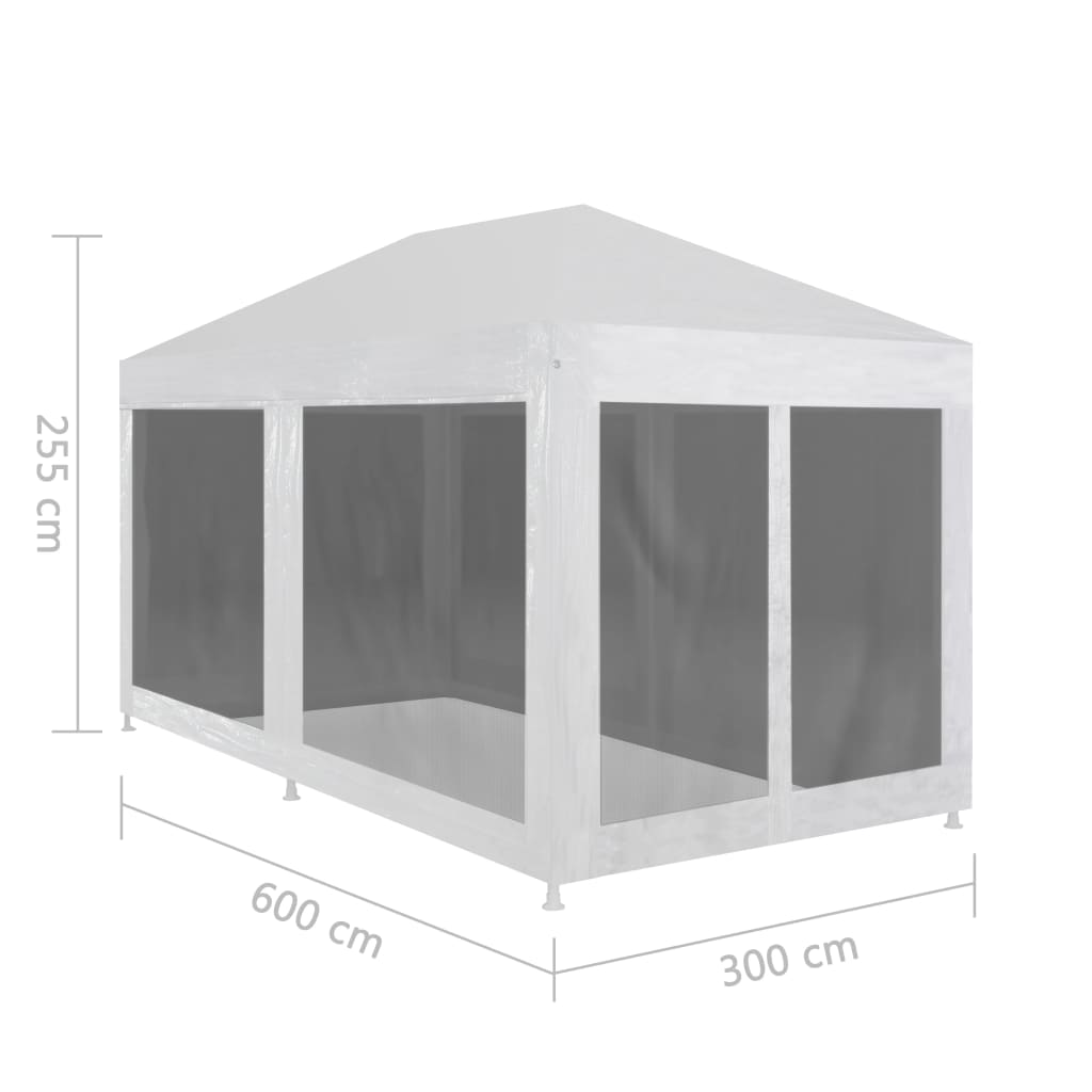 Cort de petrecere cu 6 pereți din plasă, 6 x 3 m Lando - Lando