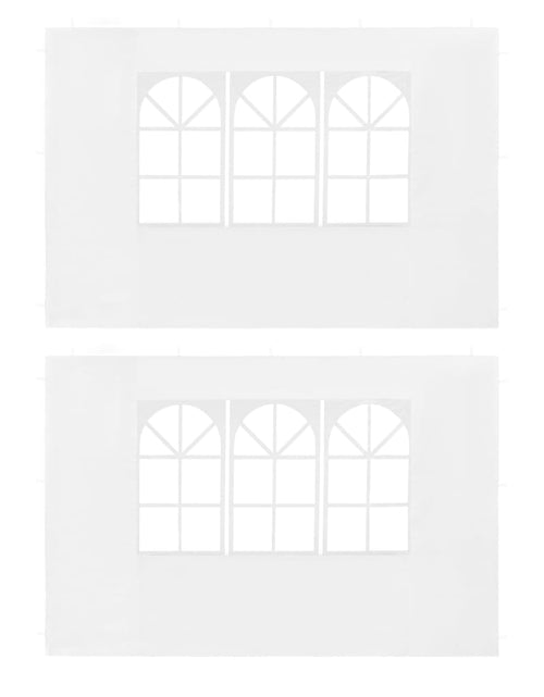 Загрузите изображение в средство просмотра галереи, Perete lateral cort petrecere, 2 buc, alb, PE, cu fereastră - Lando
