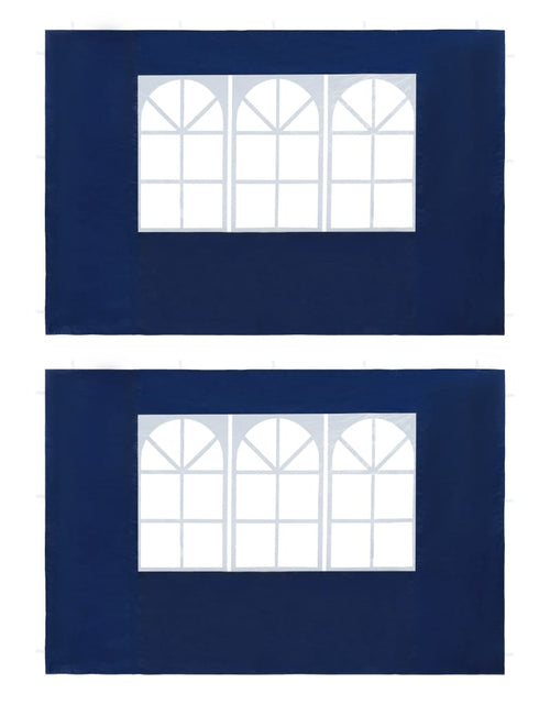 Încărcați imaginea în vizualizatorul Galerie, Perete lateral cort petrecere 2 buc albastru PE cu fereastră - Lando
