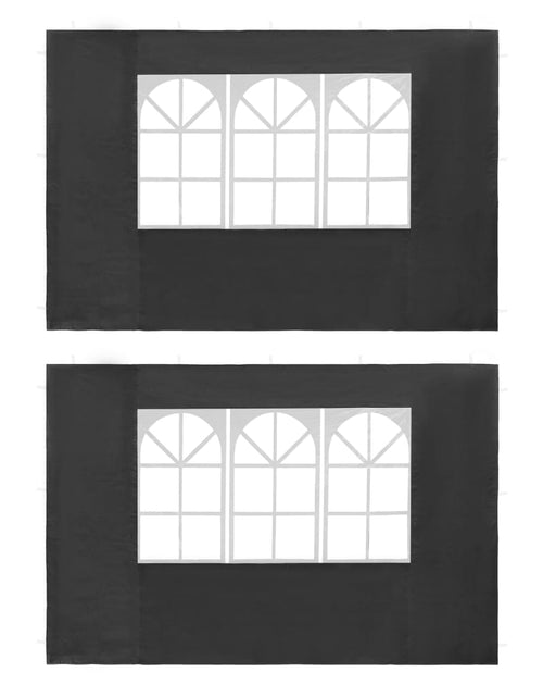 Загрузите изображение в средство просмотра галереи, Perete lateral cort petrecere, 2 buc,antracit, PE, cu fereastră - Lando
