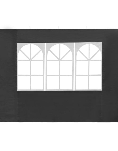 Încărcați imaginea în vizualizatorul Galerie, Perete lateral cort petrecere, 2 buc,antracit, PE, cu fereastră - Lando
