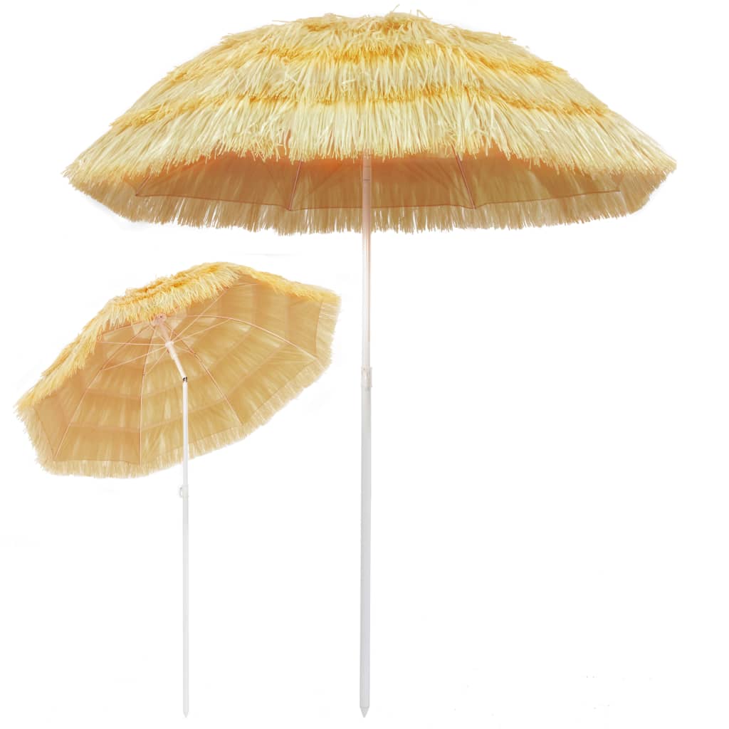 Umbrelă de plajă, natural, 180 cm, stil hawaiian - Lando