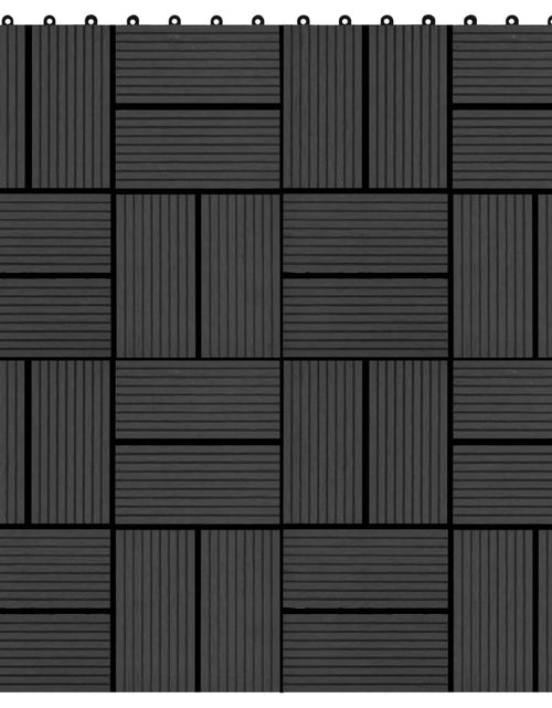 Încărcați imaginea în vizualizatorul Galerie, Plăci de pardoseală 11 buc, negru, 30 x 30 cm, WPC, 1 mp Lando - Lando
