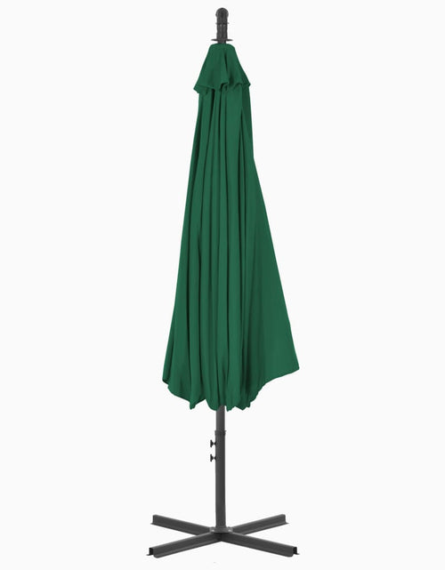 Загрузите изображение в средство просмотра галереи, Umbrelă suspendată cu stâlp din oțel, verde, 300 cm Lando - Lando
