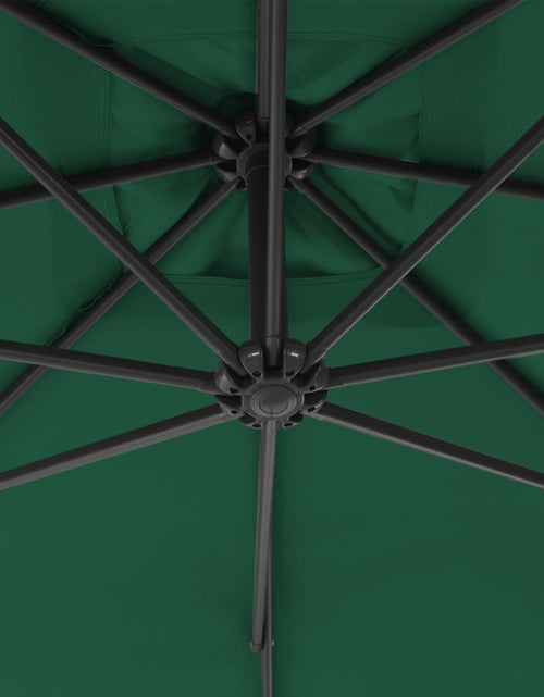 Încărcați imaginea în vizualizatorul Galerie, Umbrelă suspendată cu stâlp din oțel, verde, 300 cm Lando - Lando
