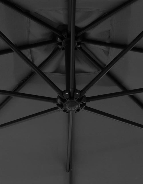 Încărcați imaginea în vizualizatorul Galerie, Umbrelă suspendată cu stâlp din oțel, antracit, 300 cm Lando - Lando
