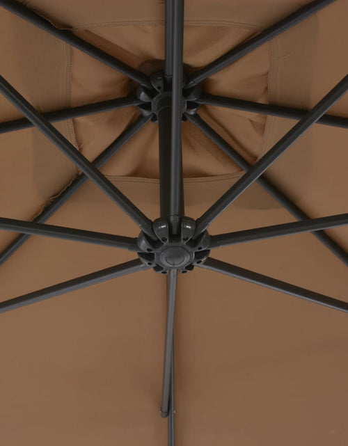 Încărcați imaginea în vizualizatorul Galerie, Umbrelă suspendată cu stâlp din oțel, gri taupe, 300 cm Lando - Lando
