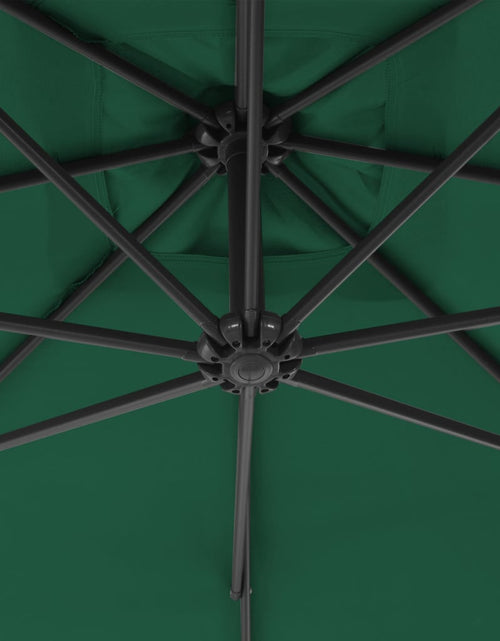 Загрузите изображение в средство просмотра галереи, Umbrelă suspendată cu stâlp din oțel, verde, 250 x 250 cm Lando - Lando
