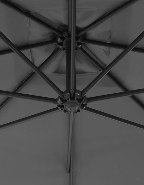 Загрузите изображение в средство просмотра галереи, Umbrelă suspendată cu stâlp din oțel, antracit, 250 x 250 cm Lando - Lando
