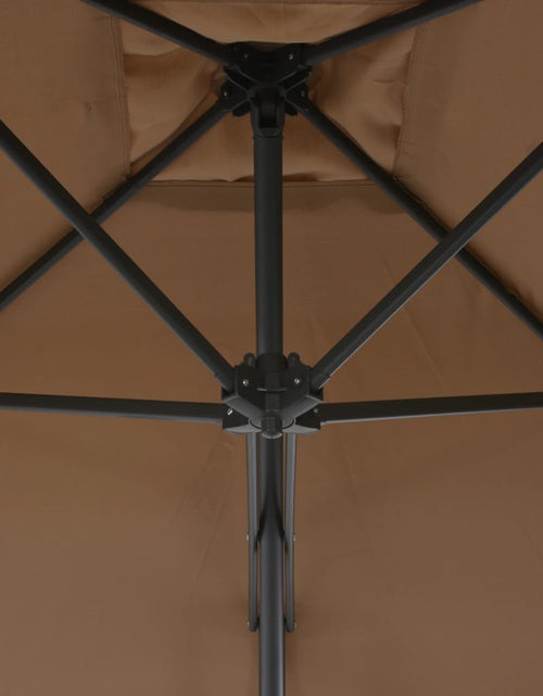 Încărcați imaginea în vizualizatorul Galerie, Umbrelă soare de exterior, stâlp oțel, gri taupe, 250 x 250 cm Lando - Lando

